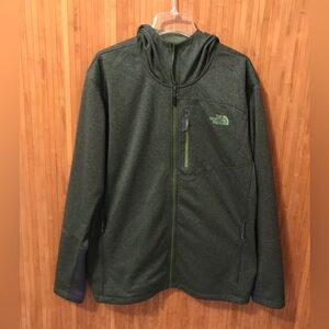 The North Face Mens Full Zip Hoodie, Green, Size XXL, Like new!